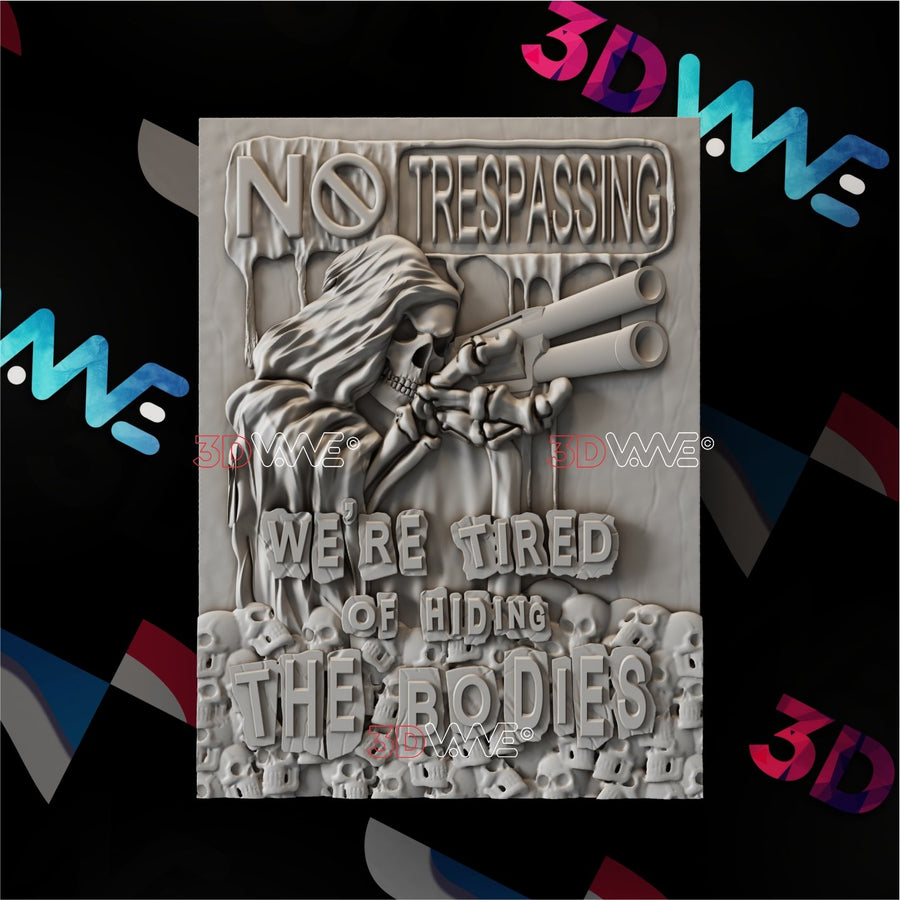 WARNING SIGN 3d stl 3DWave.us