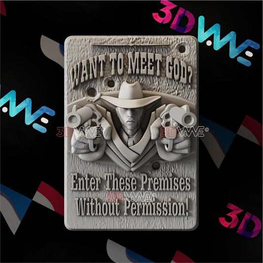 WARNING SIGN 3d stl 3DWave.us