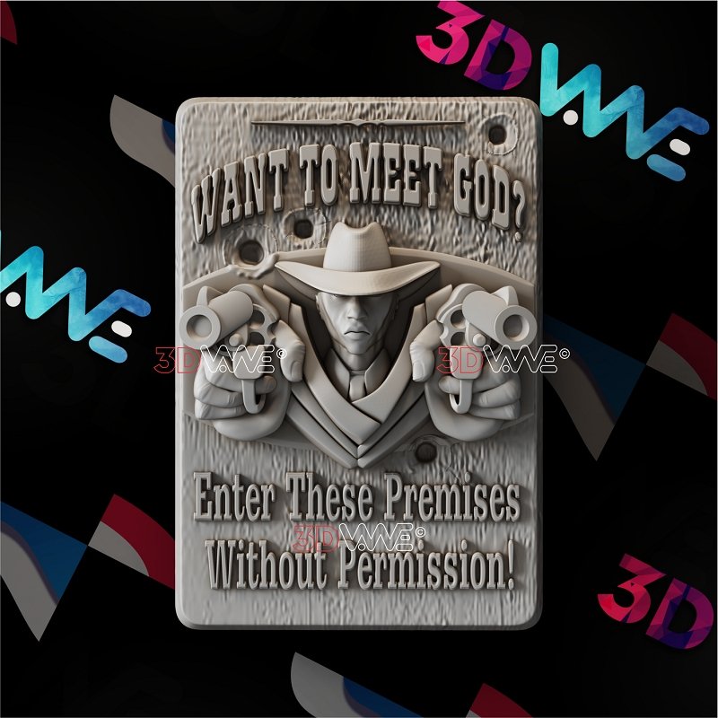 WARNING SIGN 3d stl 3DWave.us