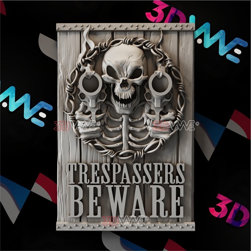 Warning Sign 3d stl 3DWave.us