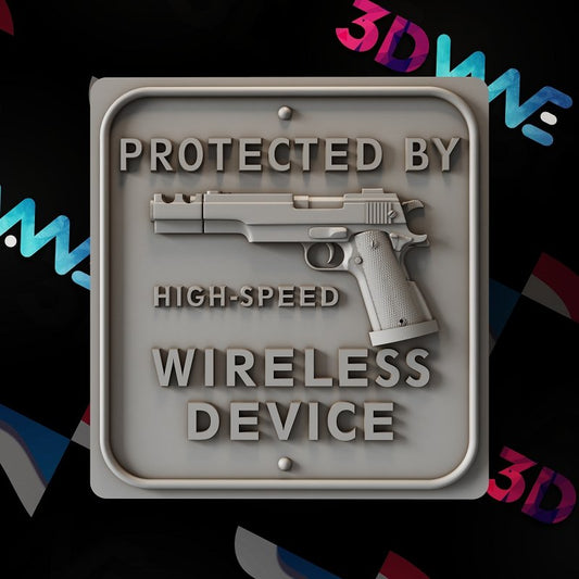 WARNING SIGN 3d stl - 3DWave.us