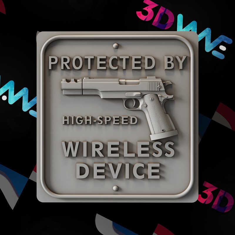 WARNING SIGN 3d stl - 3DWave.us