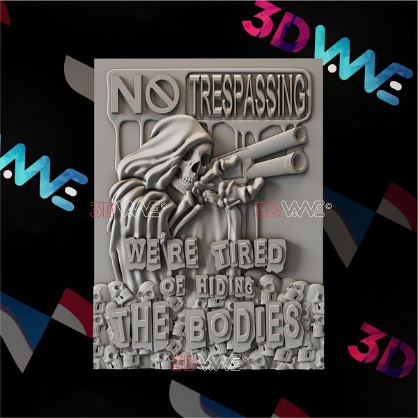 WARNING SIGN 3d stl 3DWave.us