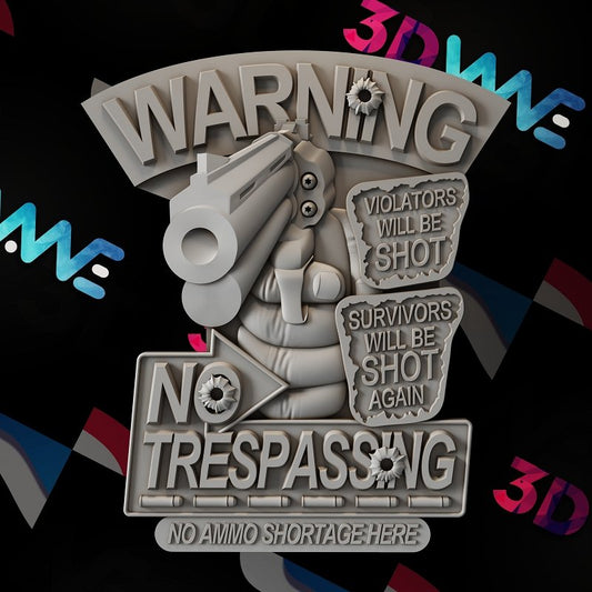 Warning sign 3d stl - 3DWave.us