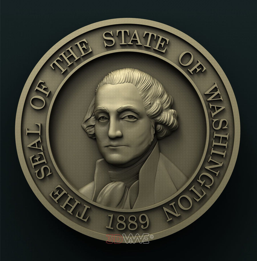 WASHINGTON STATE SEAL 3D STL 3DWave