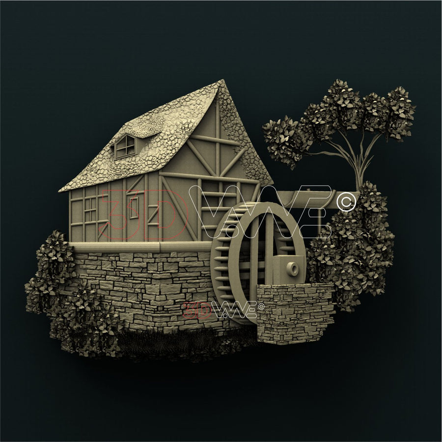 WATER MILL 3D STL 3DWave