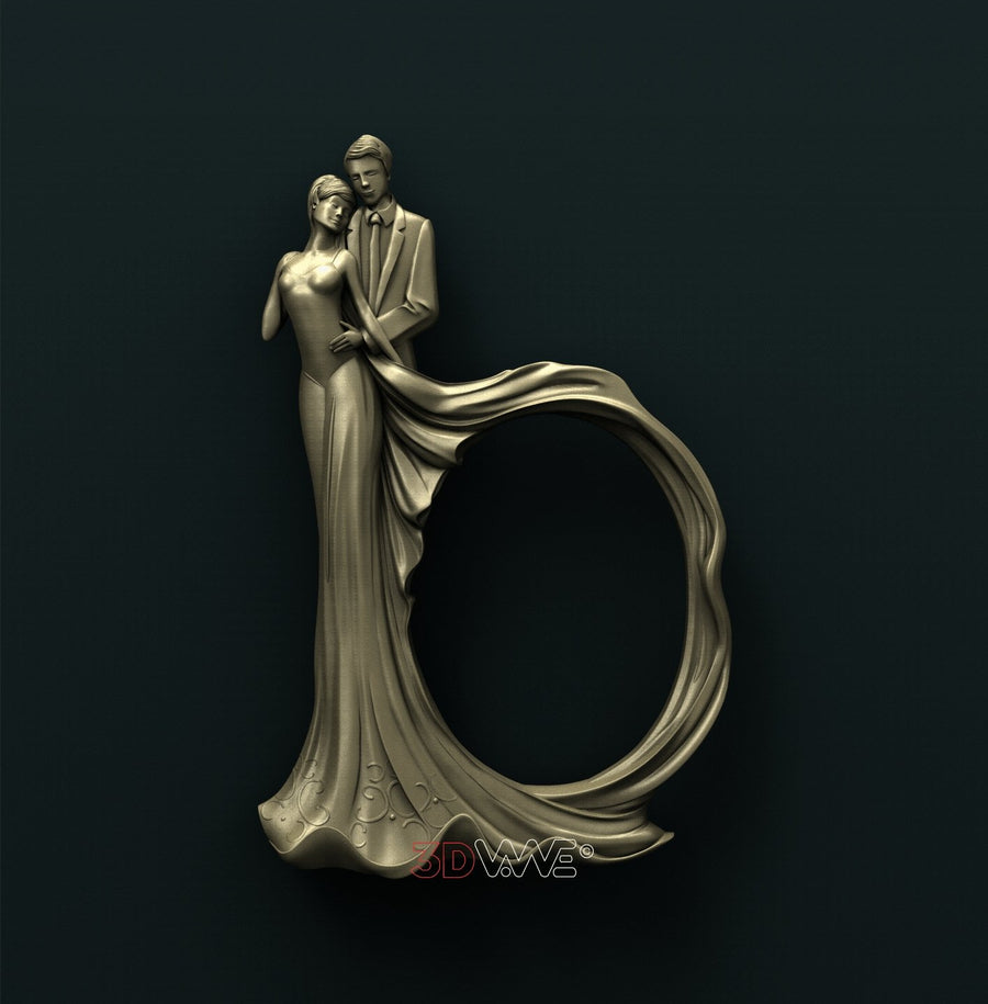 WEDDING PICTURE FRAME 3D STL 3DWave