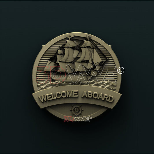 WELCOME ABOARD 3D STL 3DWave