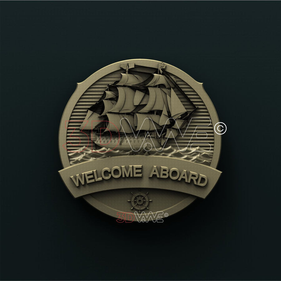 WELCOME ABOARD 3D STL 3DWave