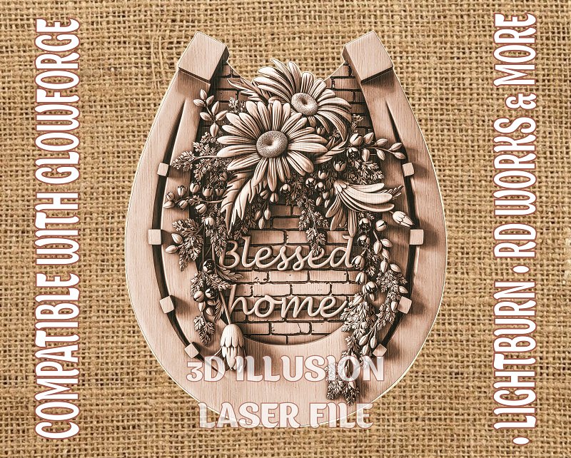 Welcome sign 3d illusion & laser-ready files - 3DWave.us