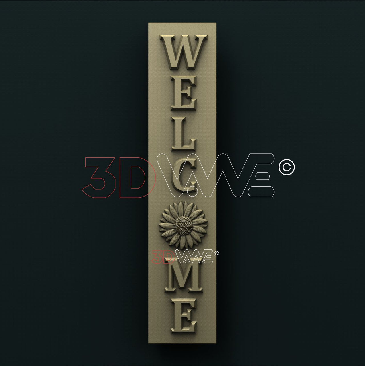 WELCOME SIGN 3D STL 3DWave