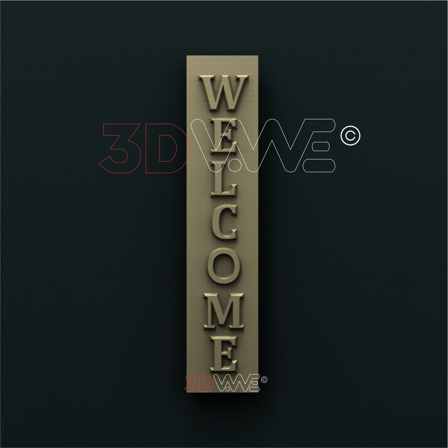 WELCOME SIGN 3d stl 3DWave