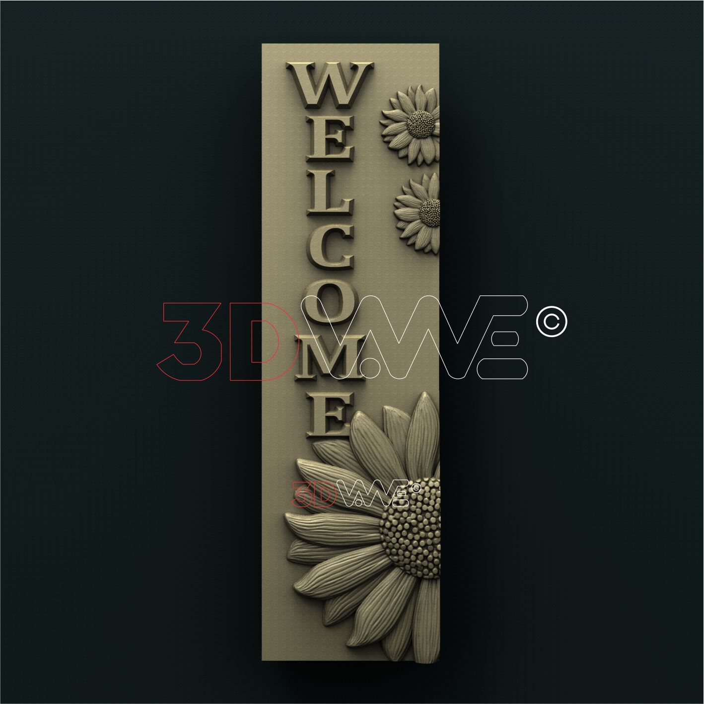 WELCOME SIGN 3D STL 3DWave