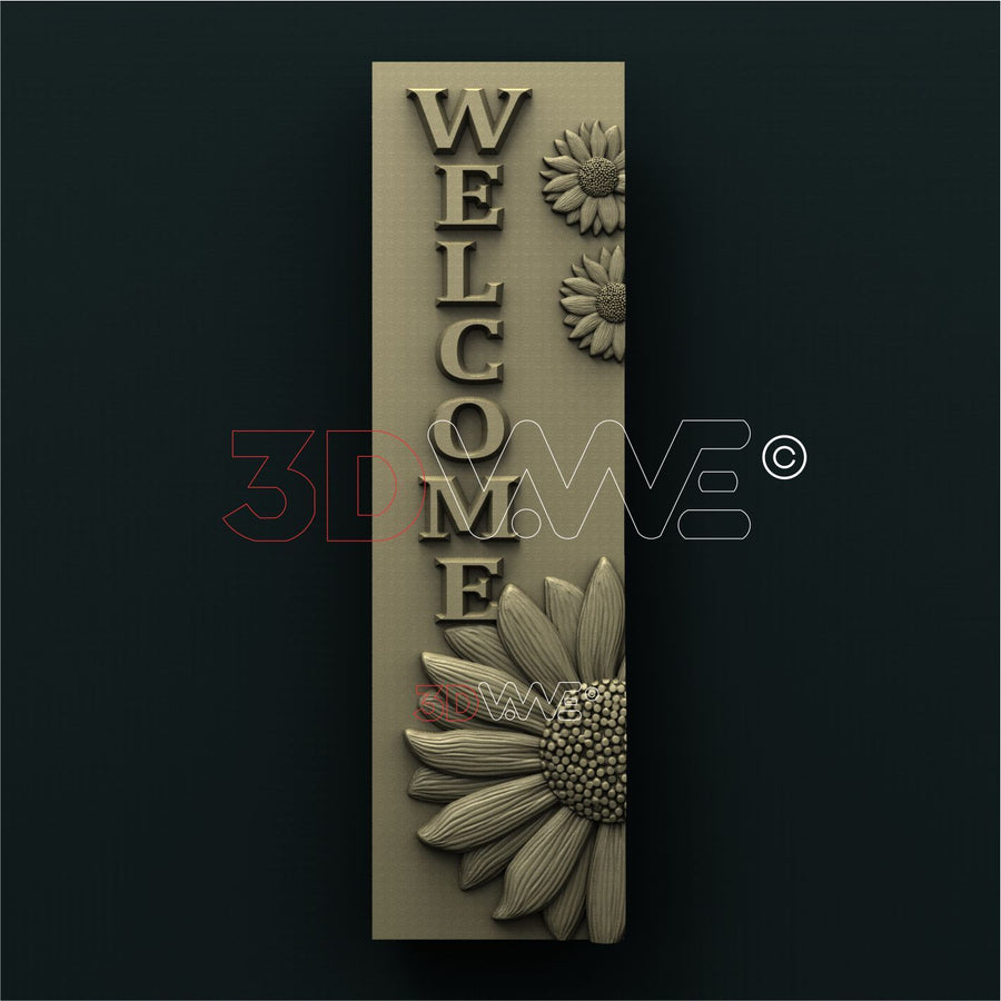 WELCOME SIGN 3D STL 3DWave