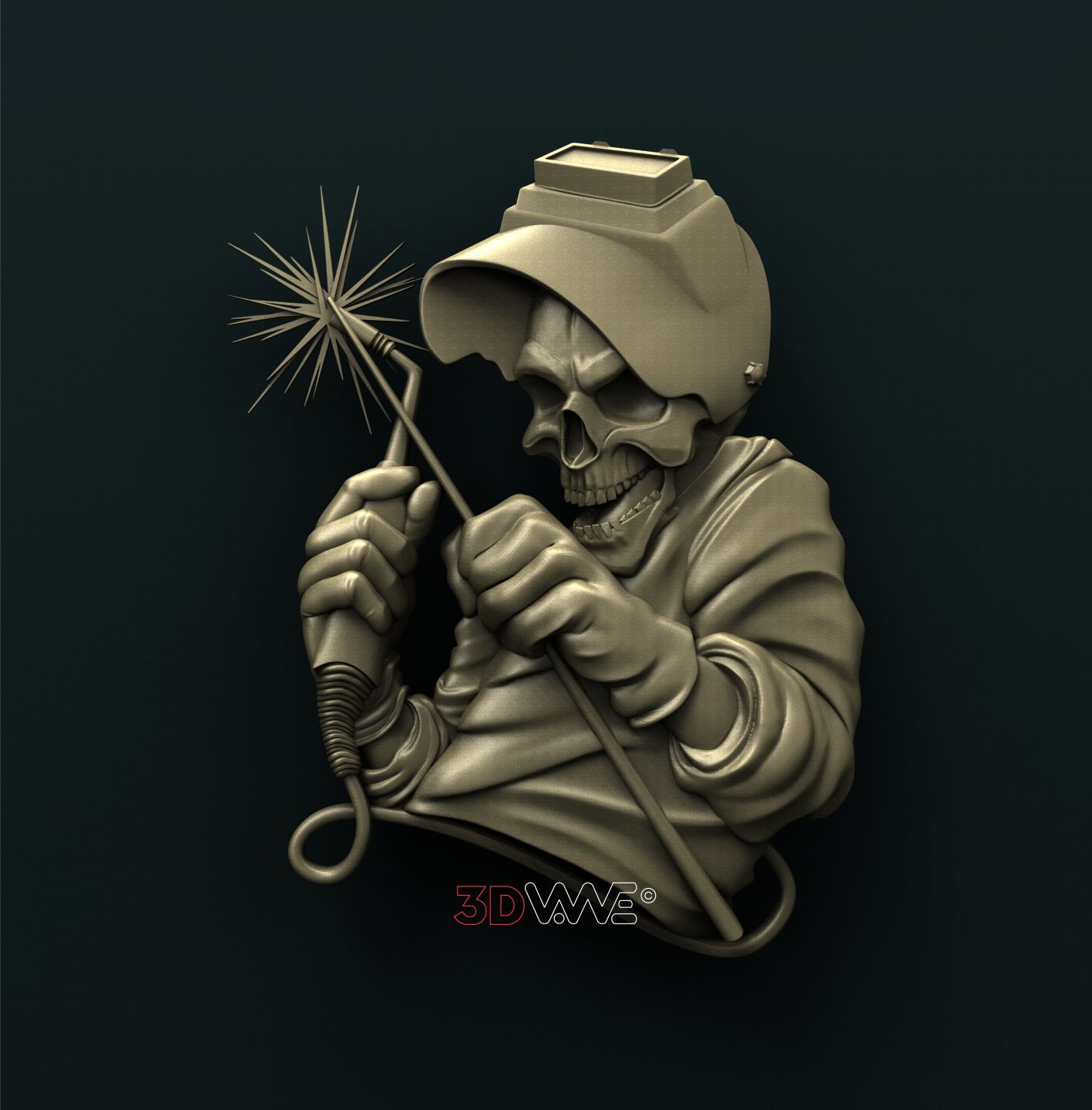 WELDER SKULL 3D STL 3DWave