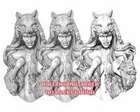 Thumbnail for Werewolf 3d illusion & laser-ready file 3DWave.us