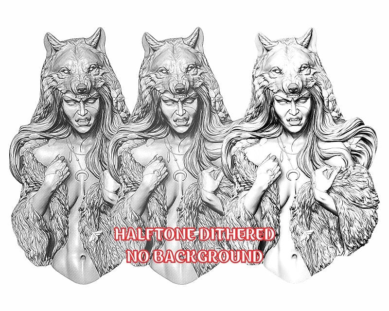 Werewolf 3d illusion & laser-ready file 3DWave.us