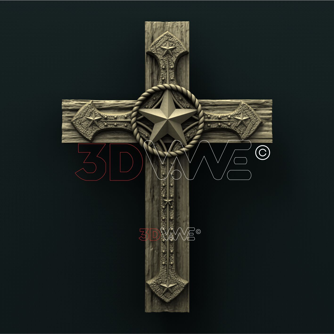 WESTERN CROSS 3D STL 3DWave