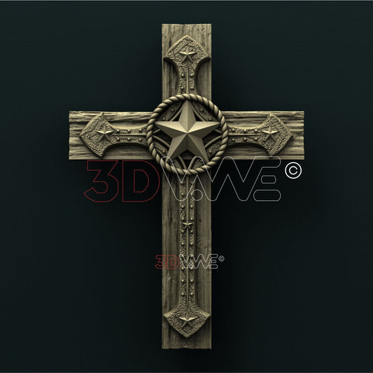 WESTERN CROSS 3D STL 3DWave
