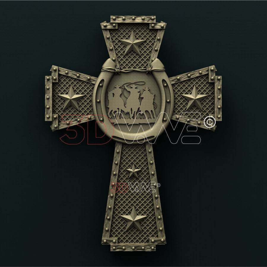 WESTERN CROSS 3D STL 3DWave