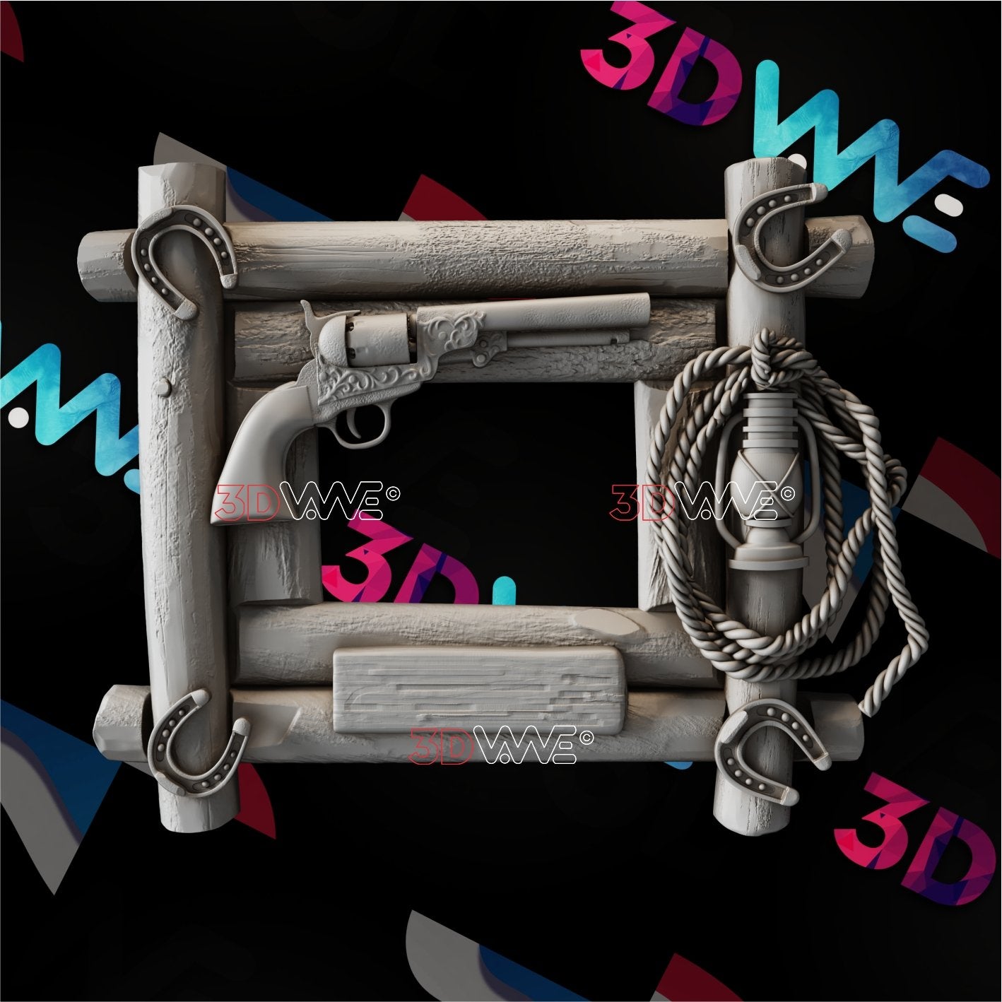 WESTERN PICTURE FRAME 3DWave.us