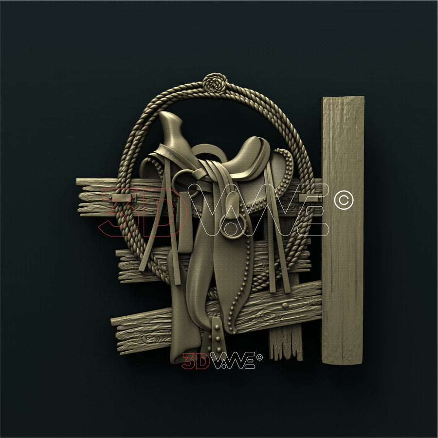 WESTERN WELCOME SIGN 3D STL 3DWave