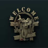 Thumbnail for WESTERN WELCOME SIGN 3D STL 3DWave