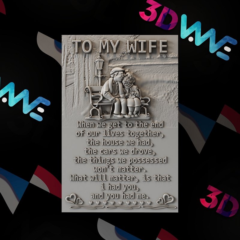 WIFE SIGN 3d stl - 3DWave.us
