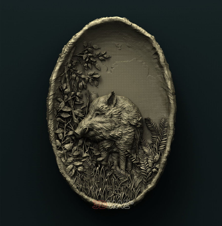 WILD BOAR 3D STL 3DWave