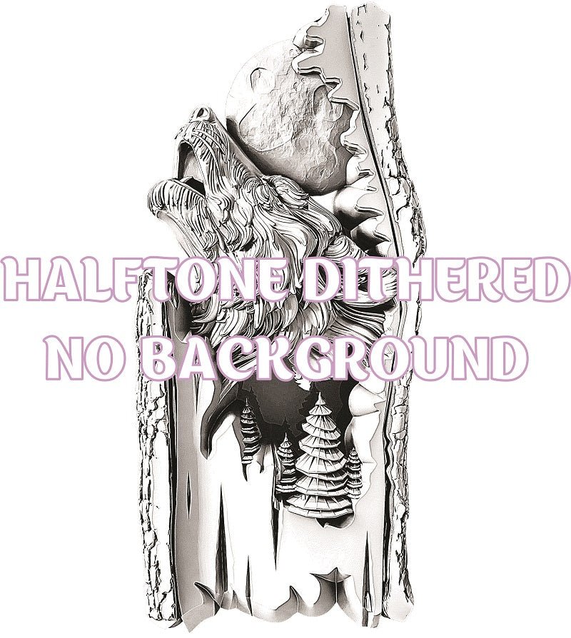 WOLF 3d illusion & laser-ready file 3DWave.us