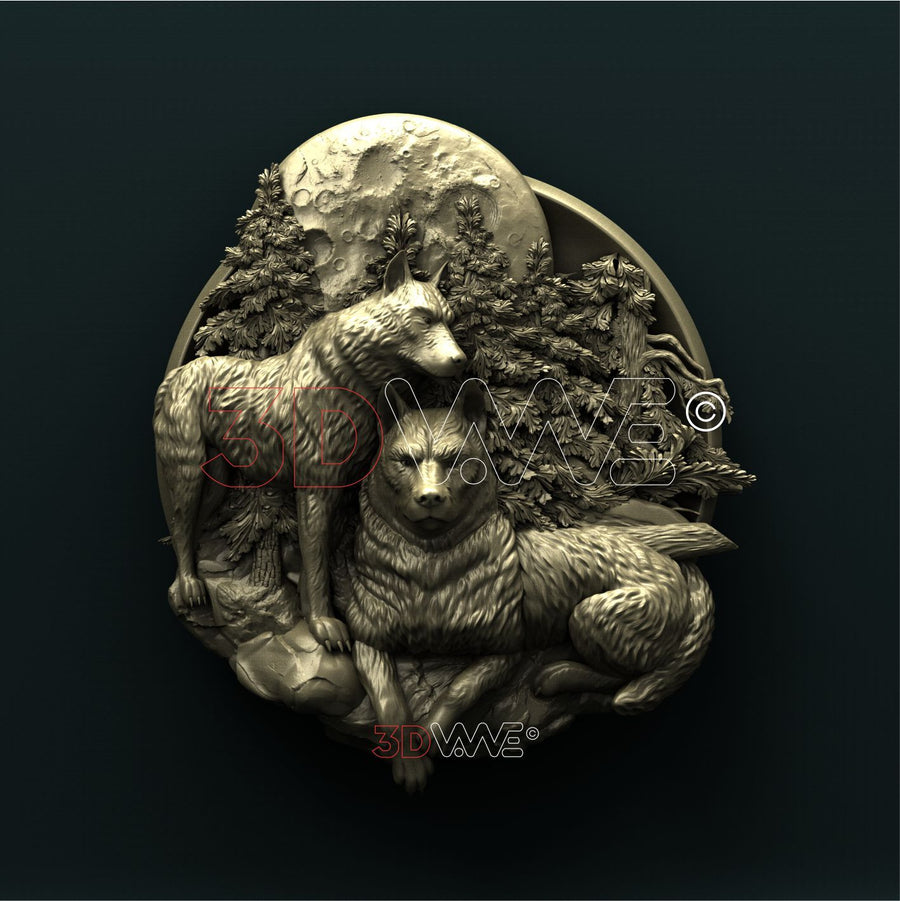 WOLVES 3D STL 3DWave