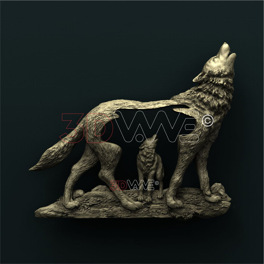 WOLVES 3D STL 3DWave