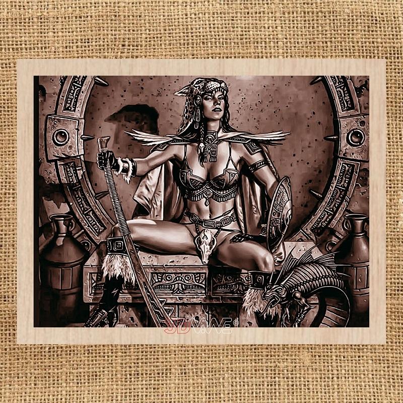 WOMAN WARRIOR laser-ready file 3DWave.us