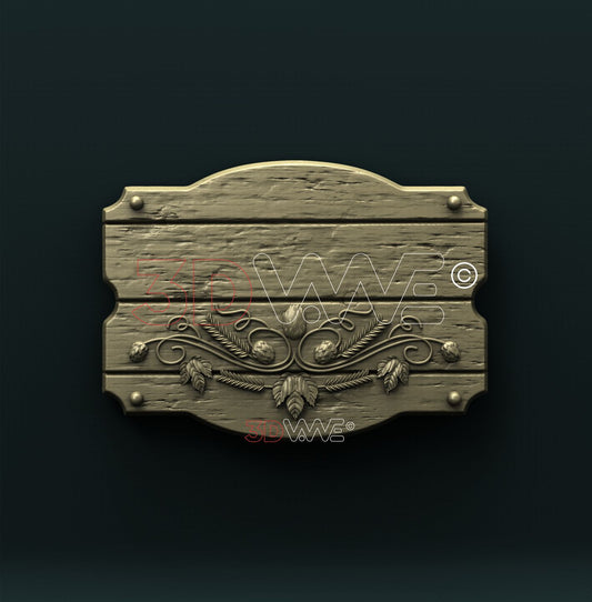 WOODEN BOARD 3D STL 3DWave