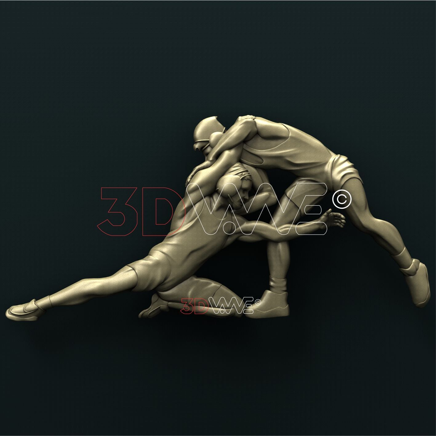 WRESTLING 3D STL 3DWave