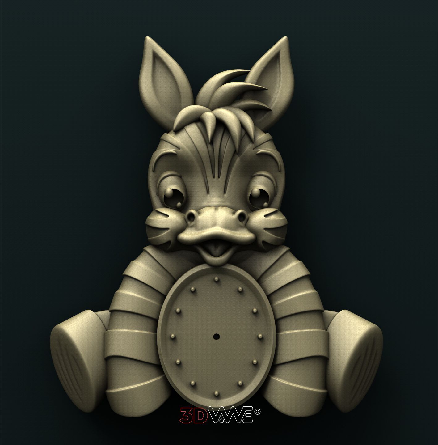 ZEBRA CLOCK 3D STL 3DWave