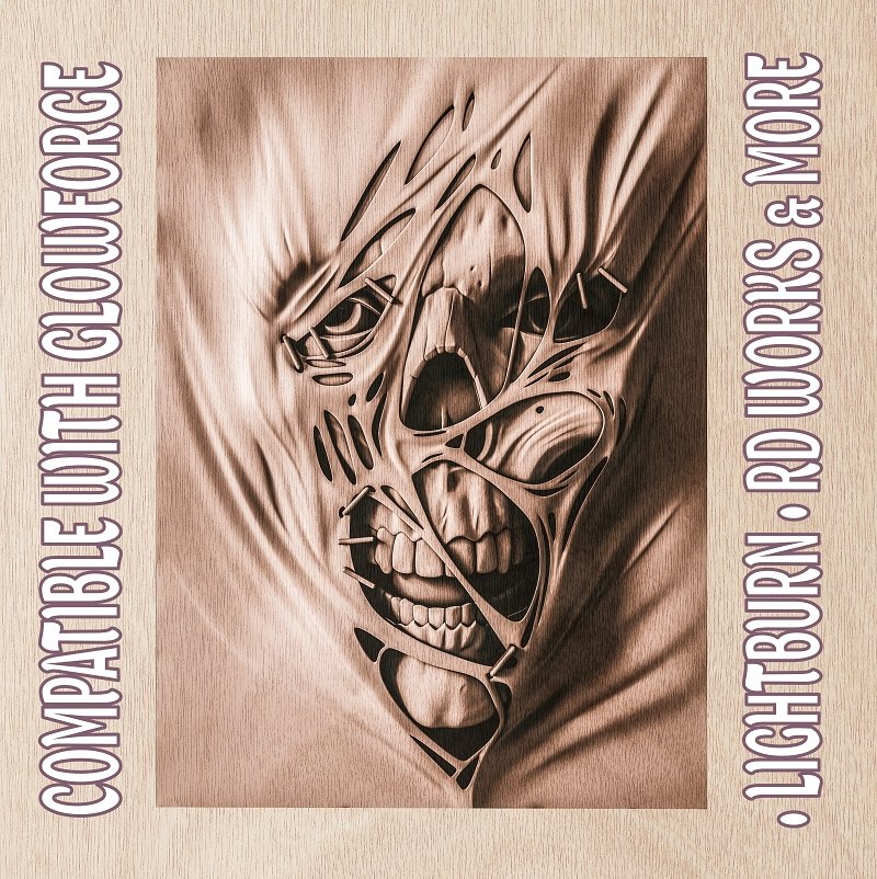 ZOMBIE 3d illusion & laser-ready file 3DWave.us